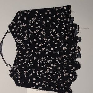 Black flower skirt